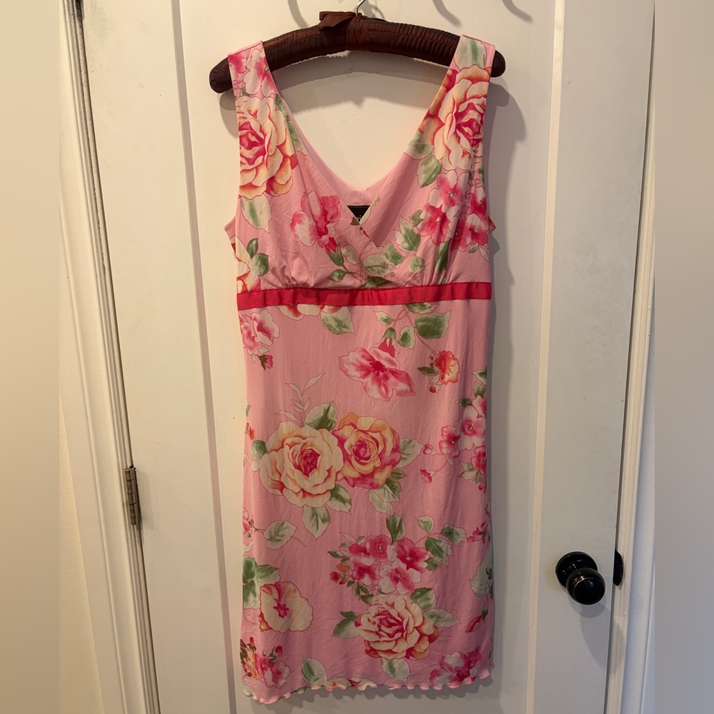 Y2K Floral Pink mini dress